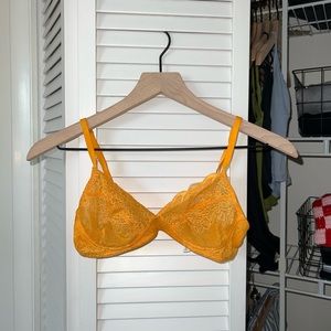 Madewell Yellow Lace Camila Bralette (S)
